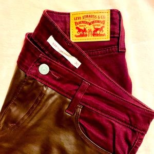Like *New*  Faux Leather Levi’s In Maroon